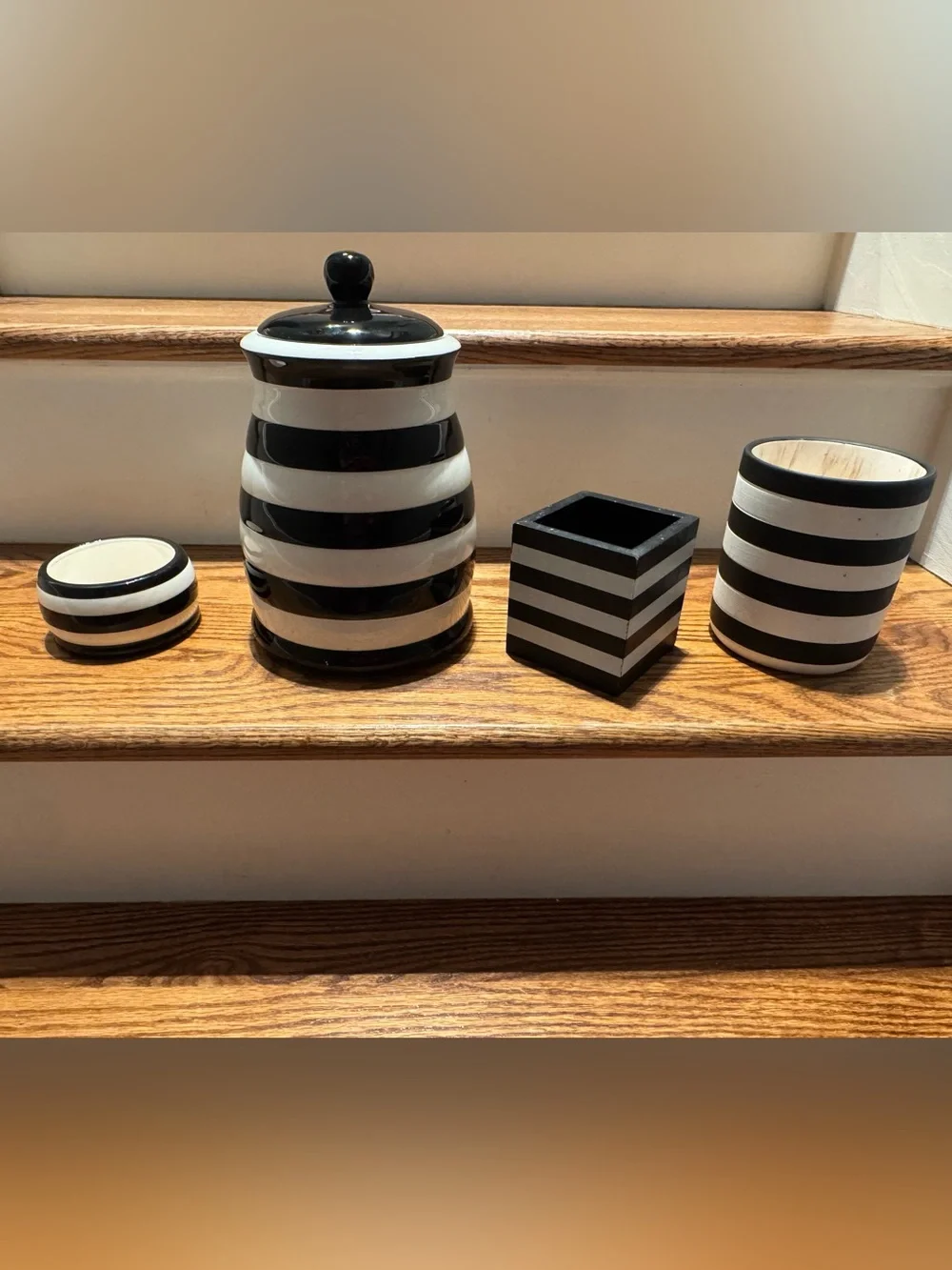 Black and White Striped Home Decor